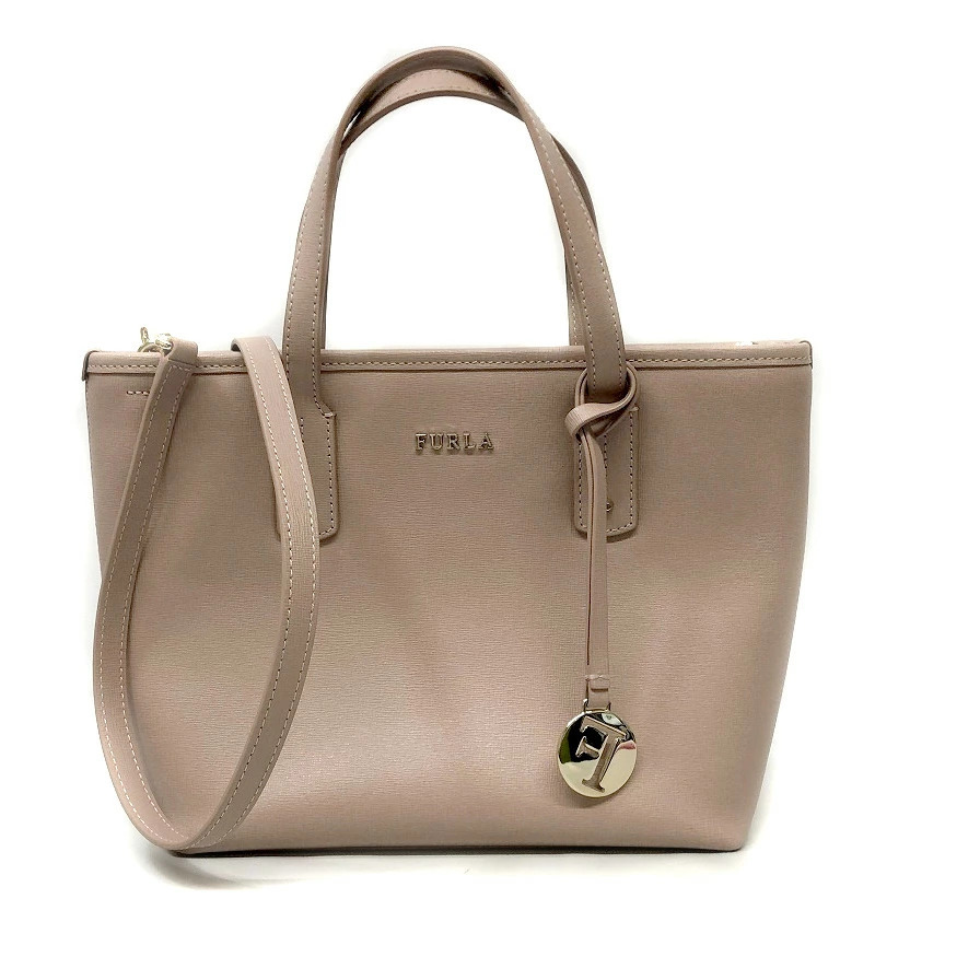 Furla Bag Shoulder Handbag Leather Pink